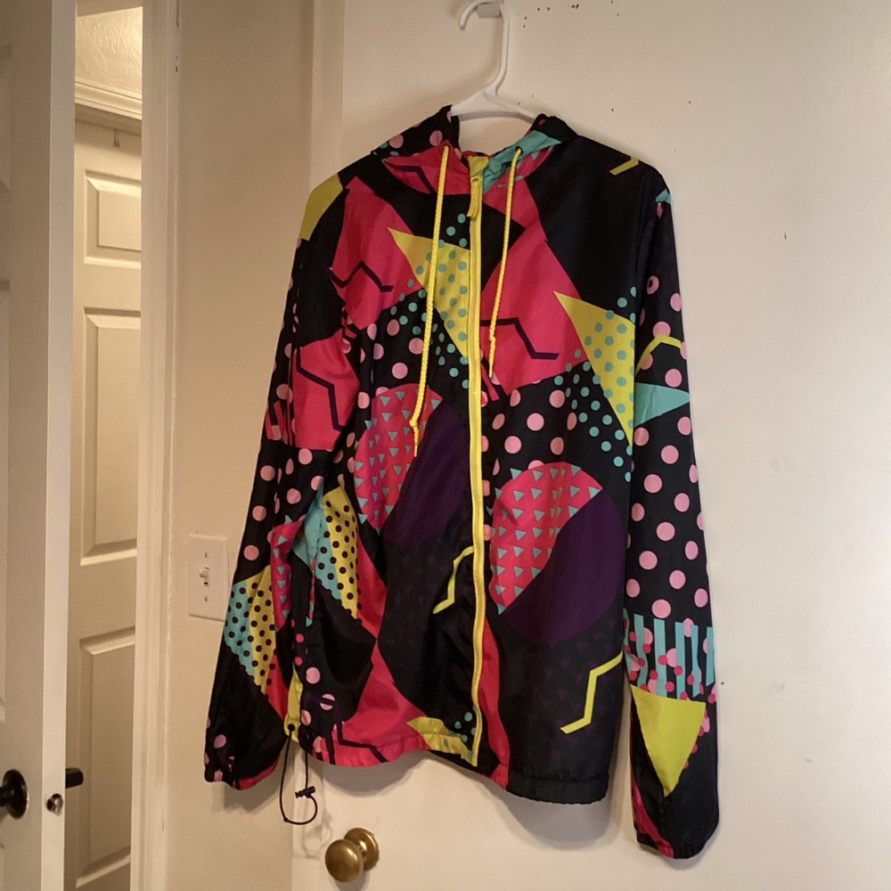 Blackjack Multicolor Patterned Jacket Sz Small Y2k - image 1